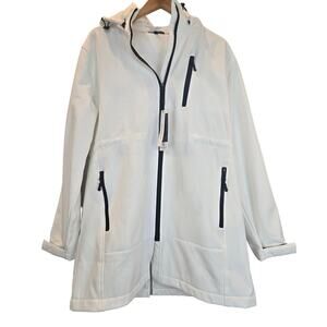 CREATMO US Women's Lightweight Windbreaker Waterproof Long Softshell Large New